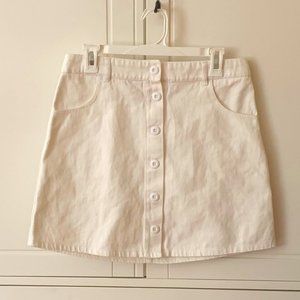 Jungmaven Hemp/cotton white mini skirt Sz M